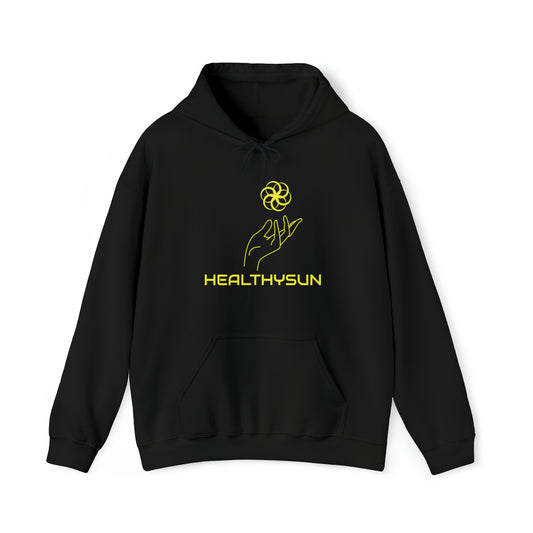 HealthySun Hooded Sweatshirt - Yellow Logo